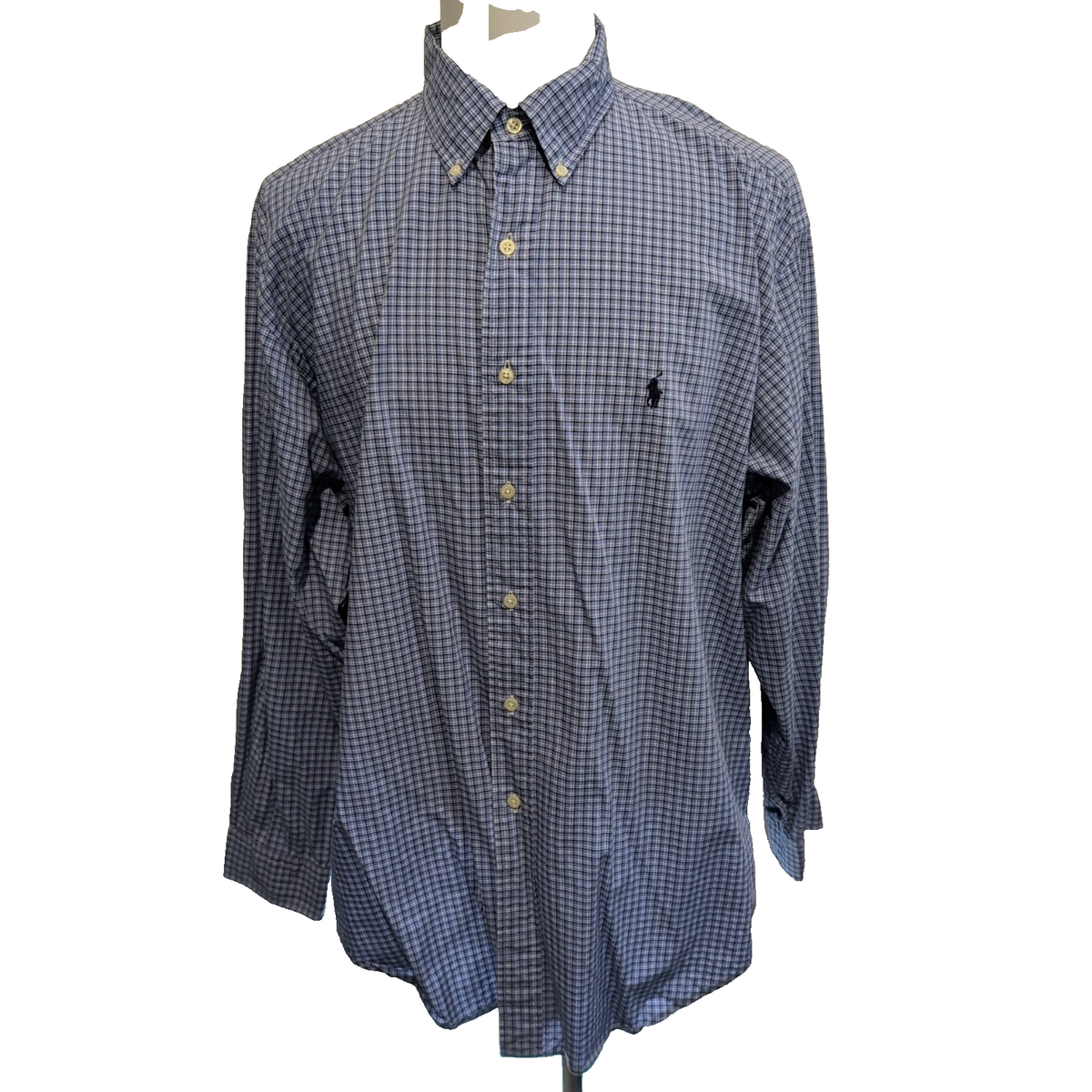 Chemise Ralph Lauren XL XXL Bleue Carreaux 100% Coton Grande Taille
