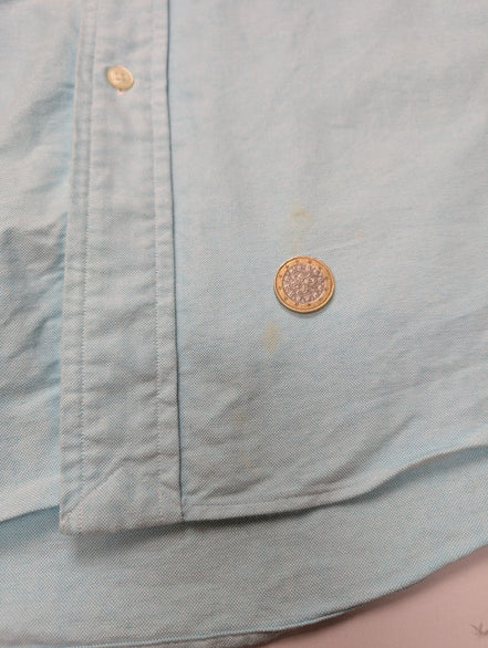 Chemise Ralph Lauren Manches Longues Custom Fit Turquoise Taille L