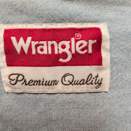 Chemise Wrangler bleue effet jean poches manches courtes 2XL