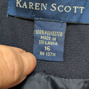 Veste Blazer Karen Scott femme bleu marine taille XL 16