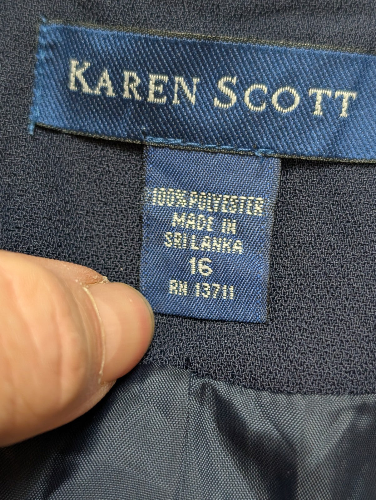 Veste Blazer Karen Scott femme bleu marine taille XL 16