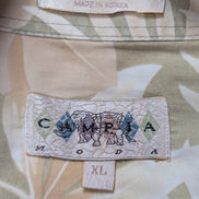 Chemise hawaïenne Campia Moda feuillage manches courtes taille XL #694 hawaienne