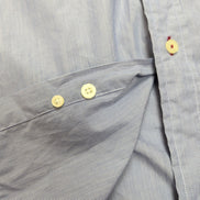 Chemise Nautica L Bleue Rayures 2 Poches 100% Coton Manches Longues