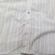 Chemise Lacoste XL Bleu Rayures Made in Hong Kong 100% Coton Été