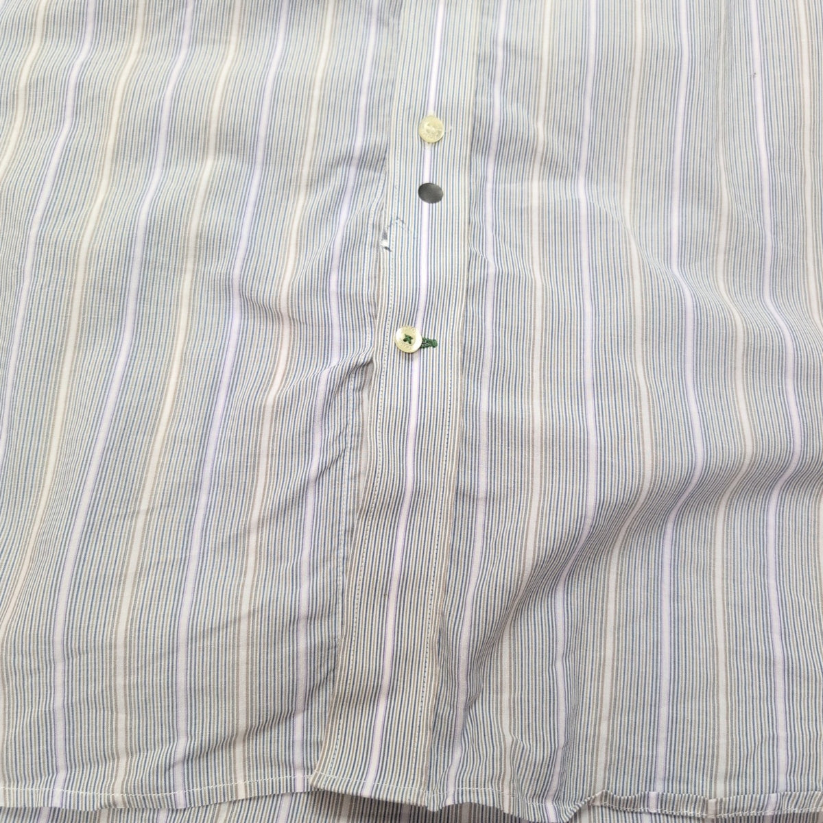 Chemise Lacoste XL Bleu Rayures Made in Hong Kong 100% Coton Été