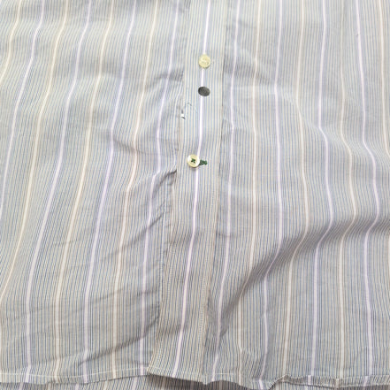 Chemise Lacoste XL Bleu Rayures Made in Hong Kong 100% Coton Été