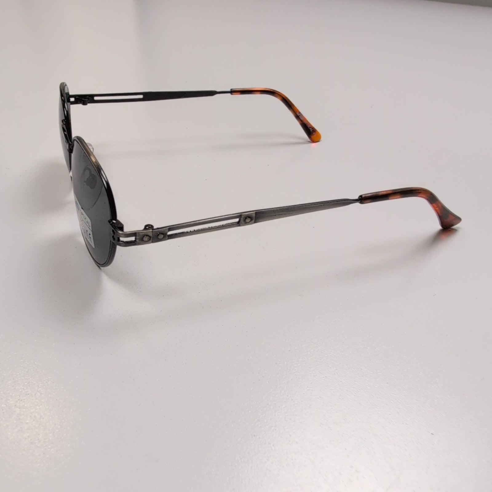 Lunettes de soleil JD Optical Y2K Pilote Acier Brossé Imitation Bois