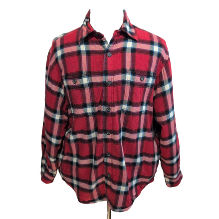 Surchemise Wrangler Flanelle Carreaux Rouge Sherpa Manches Longues Taille L