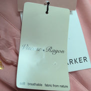 Blouse Alex & Parker Femme M Rose Saumon Papillons Dorés Cache-Cœur Neuve