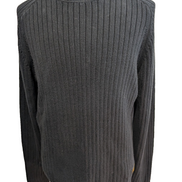 Pull Ralph Lauren Bleu Marine - Rayures Gaufrées & Côtelées - Taille XL