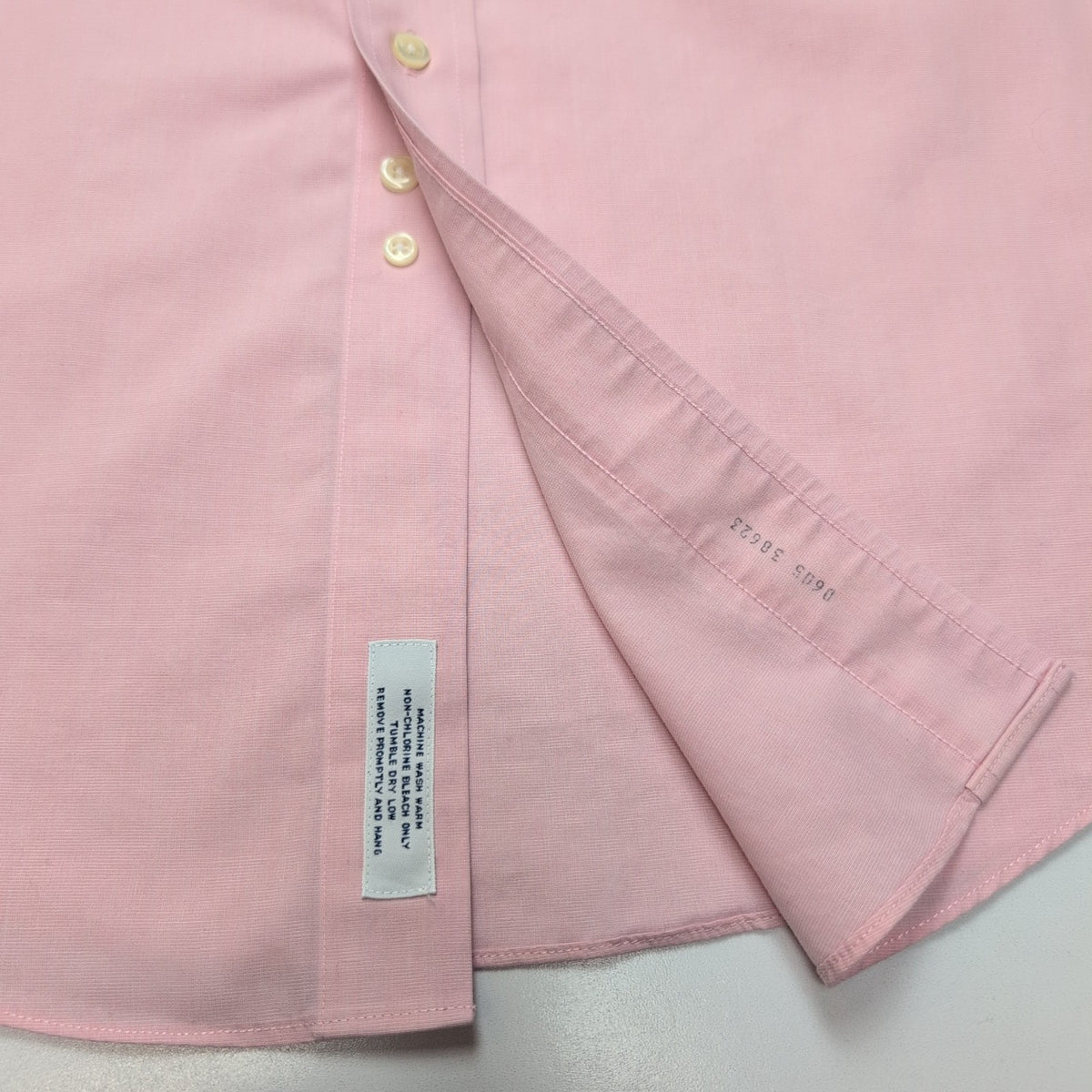 Chemise Brooks Brothers L/XL Slim Fit Rose Col Blanc Manches courtes