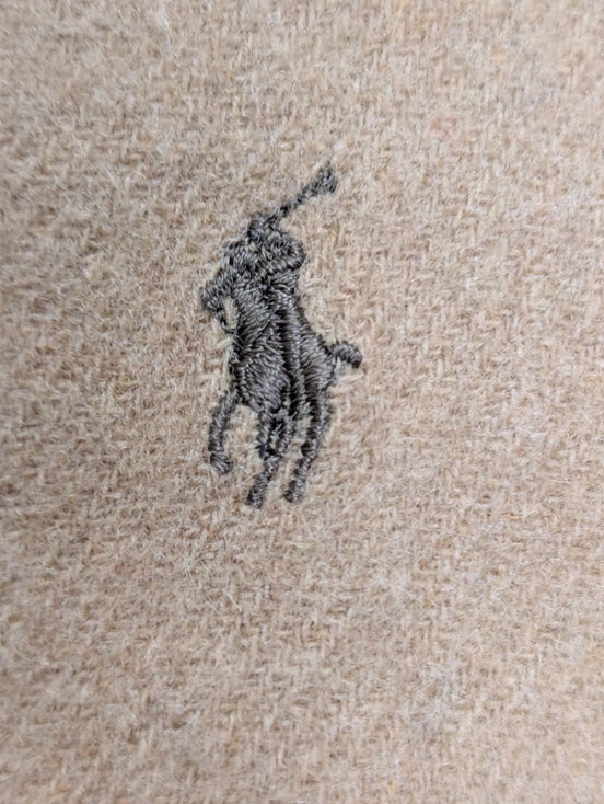 Écharpe Polo Ralph Lauren Camel Marron Clair Mélange Coton & Laine