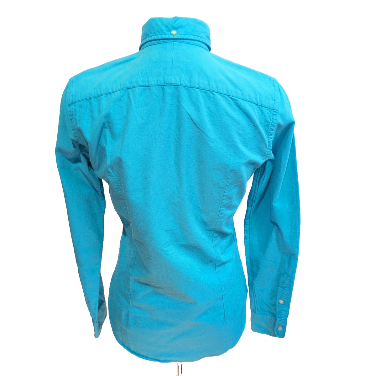 Chemise Ralph Lauren Femme Turquoise Slim Fit T6 XS Logo Ton sur Ton