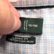 Chemise Lauren Ralph Lauren Bleue À Carreaux Classic Fit Manches Longues T.XL