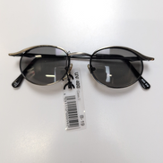 Lunettes de soleil Y2K Ovales Acier Brossé Gris Foncé Monture Moustache