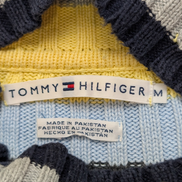Pull TOMMY HILFIGER Femme Col Montant Maille Côtelée Multicouleurs Taille M