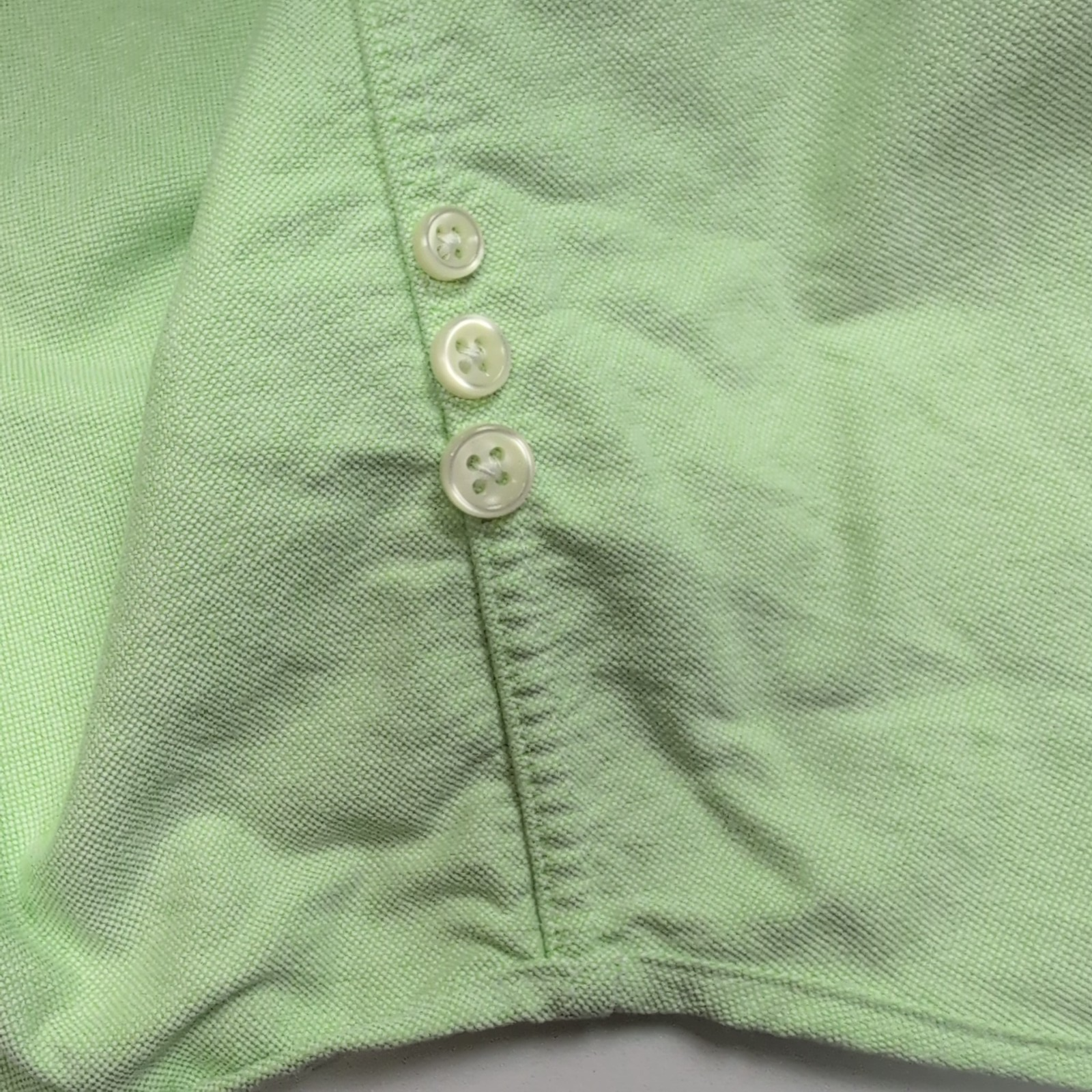 Chemise Ralph Lauren XXL Vert Clair Oxford Coton Logo Marron Manches longues