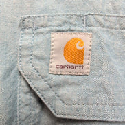 Chemise Carhartt M Bleu Uni Original Fit Workwear Ripstop manches courtes
