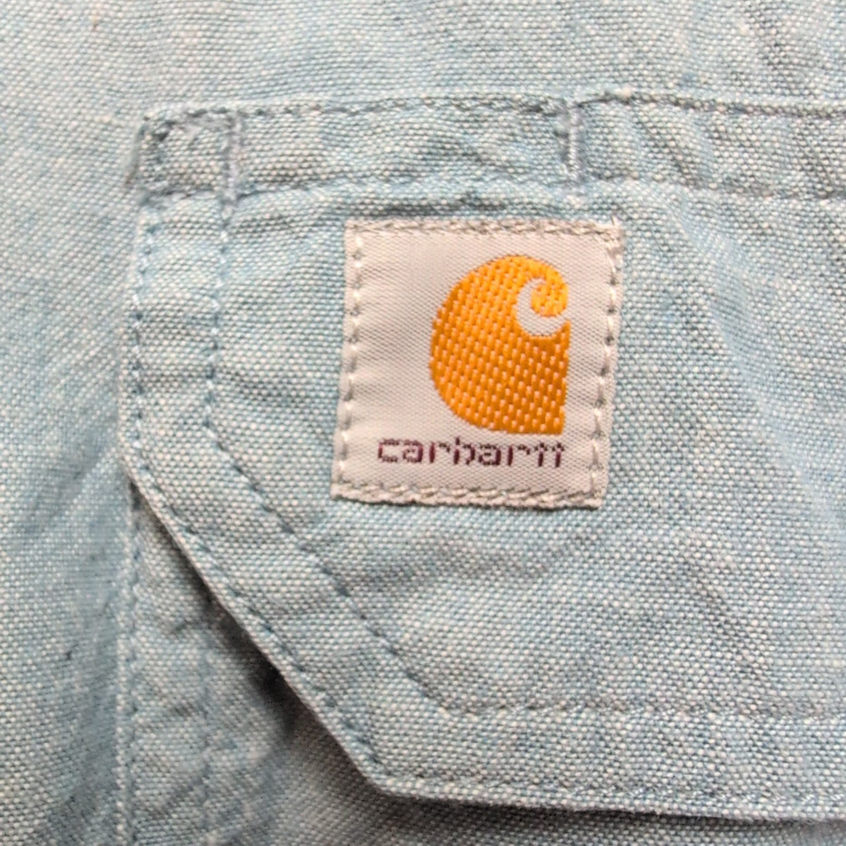Chemise Carhartt M Bleu Uni Original Fit Workwear Ripstop manches courtes
