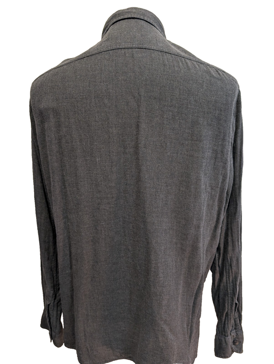CHEMISE POLO Ralph Lauren homme L GRIS ANTHRACITE chaude épaisse 🔝
