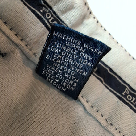 Pantalon Chino Polo Ralph Lauren Denim Bleu À Pinces Homme W28 Vintage 2 Poches