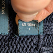 Pull Polo Ralph Lauren Col Zippé Bleu Marine 100% Coton Taille M Vintage