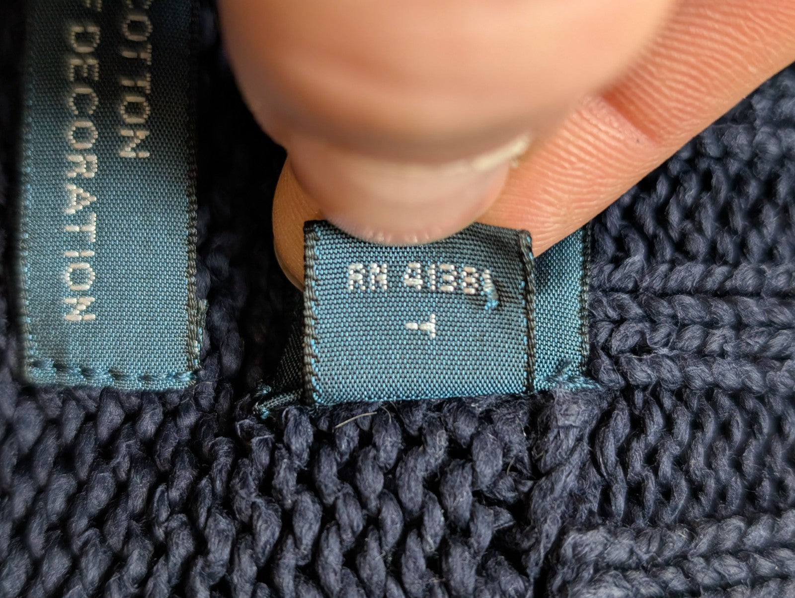 Pull Polo Ralph Lauren Col Zippé Bleu Marine 100% Coton Taille M Vintage