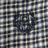 CHAPS Flanelle Bleu Noir Blanc XL Logo Brodé EE VINTAGE 100% Coton | 314S