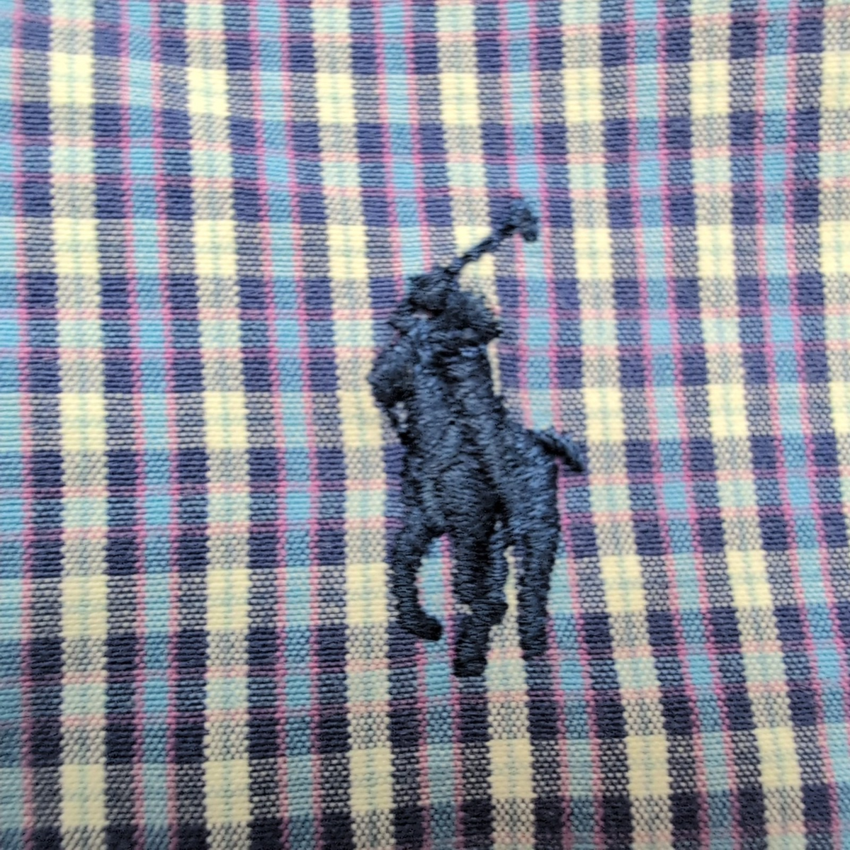 Chemise Ralph Lauren Blake M/L violet carreaux manches courtes coton Hong Kong