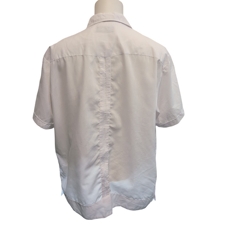 Chemise Hawaïenne Guayabera Ramon 44 XL Blanche 4 Poches Made in Mexico