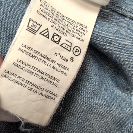 Chemise Polo Ralph Lauren 2XB 2XLT Jean Bleu QR Code Logo Marron
