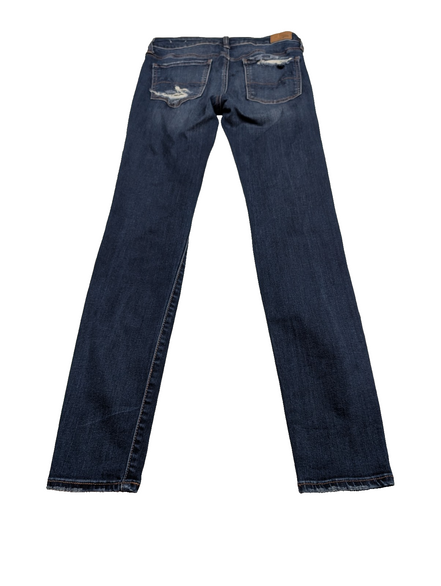 JEAN Fille AMERICAN EAGLE Taille S (6 US) Slim Fit Troué Vintage Super Stretch