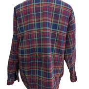 Wilderness Surchemise Flanelle Matelassée T.XL Veste Carreau Bordeaux Bleu |242S
