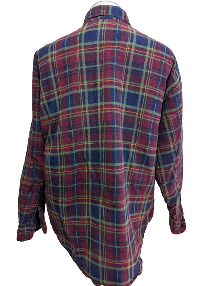 Wilderness Surchemise Flanelle Matelassée T.XL Veste Carreau Bordeaux Bleu |242S
