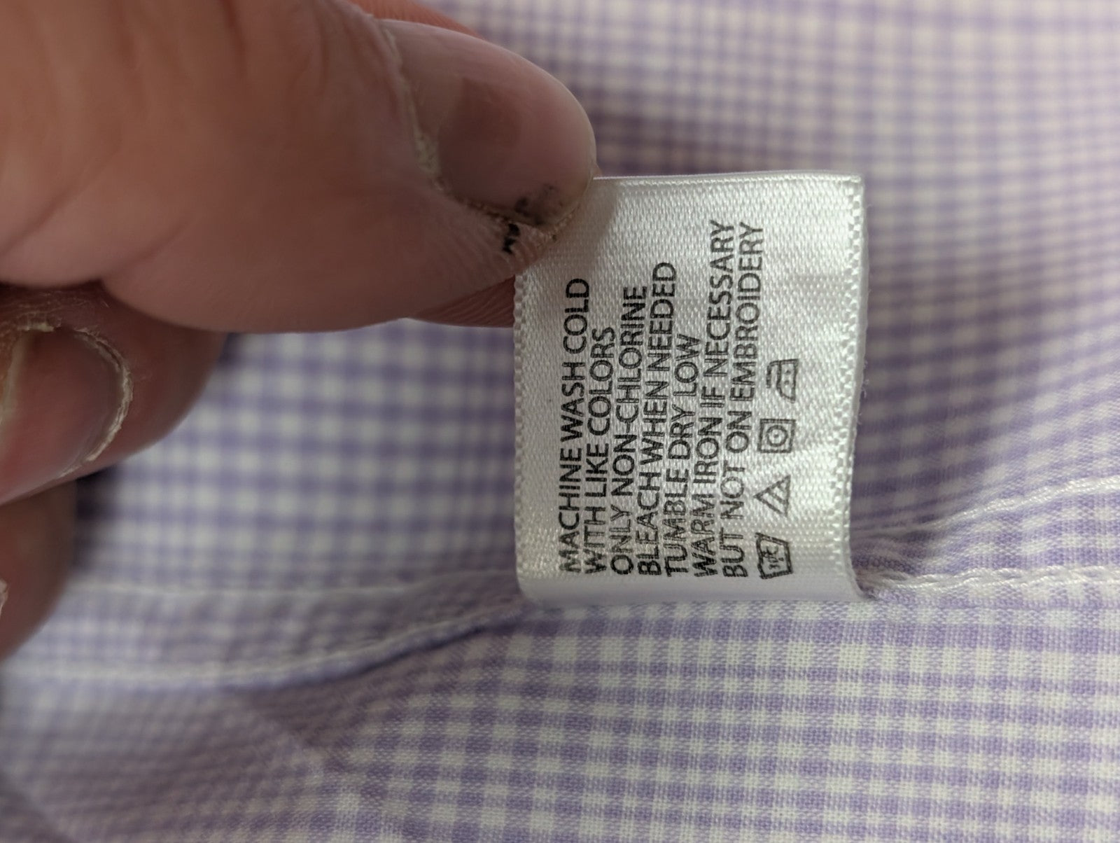 Chemise U.S. Polo ASSN lila violet manches longues à carreaux taille S