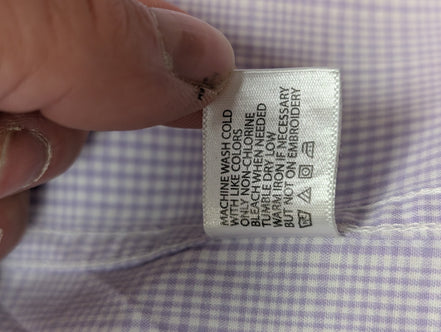 Chemise U.S. Polo ASSN lila violet manches longues à carreaux taille S