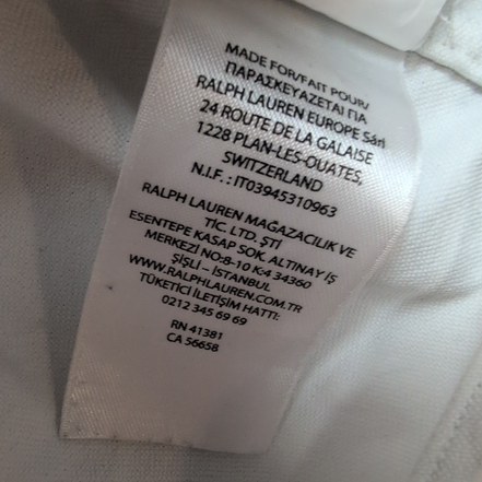 Chemise Polo Ralph Lauren XLTG Classic Fit Blanc Logo Premium