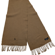 Écharpe Polo Ralph Lauren Camel Marron Clair Mélange Coton & Laine