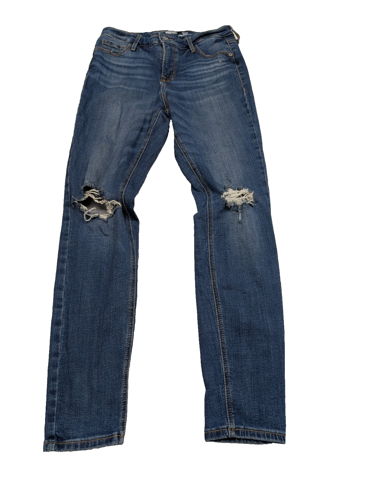 JEAN Fille OLD NAVY Taille 12/13 ans (Regular) Skinny Fit Super Stretch Troué
