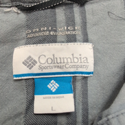 Chemise Columbia Omni Wick L Gris Rayures Manches courtes 100% Coton
