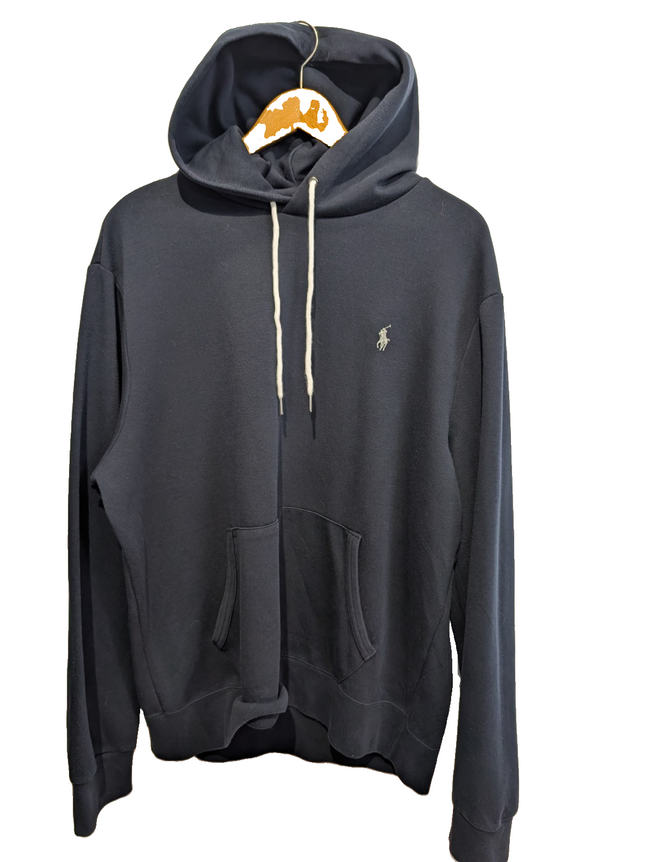 Sweat à capuche Polo Ralph Lauren XL bleu marine hoodie logo brodé