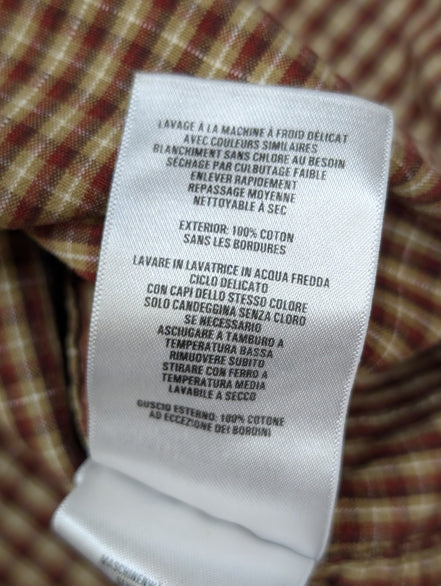 CHEMISE COLUMBIA Sportswear Carreaux Bordeaux XXL 2TG Homme 100% Coton ML