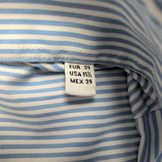 Chemise Massimo Dutti Easy Iron bleu rayures manches longues M L
