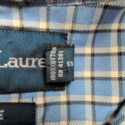 Chemise Ralph Lauren Blake M/L Bleue Carreaux Poche Button Down Coton Shirt