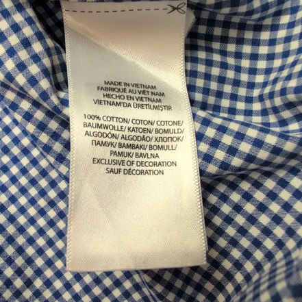 Chemise Ralph Lauren L Carreaux Bleu Blanc Logo Marine Vietnam