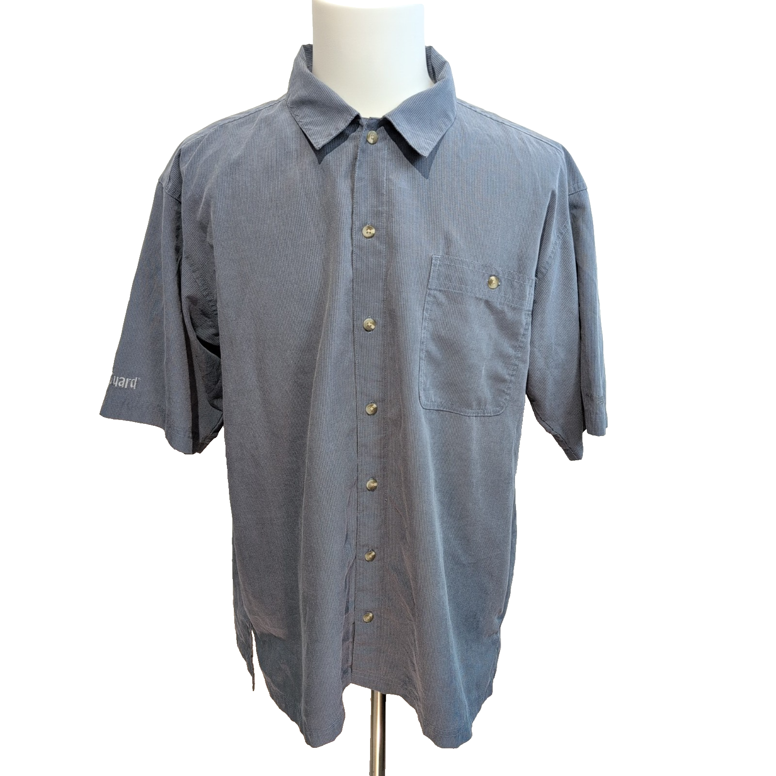 Chemise Columbia GRT XL Bleu Marine Safeguard Manches Courtes Poche Douce