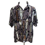 Chemise hawaïenne Coconut Pier USA XL surf 100% polyester manches courtes