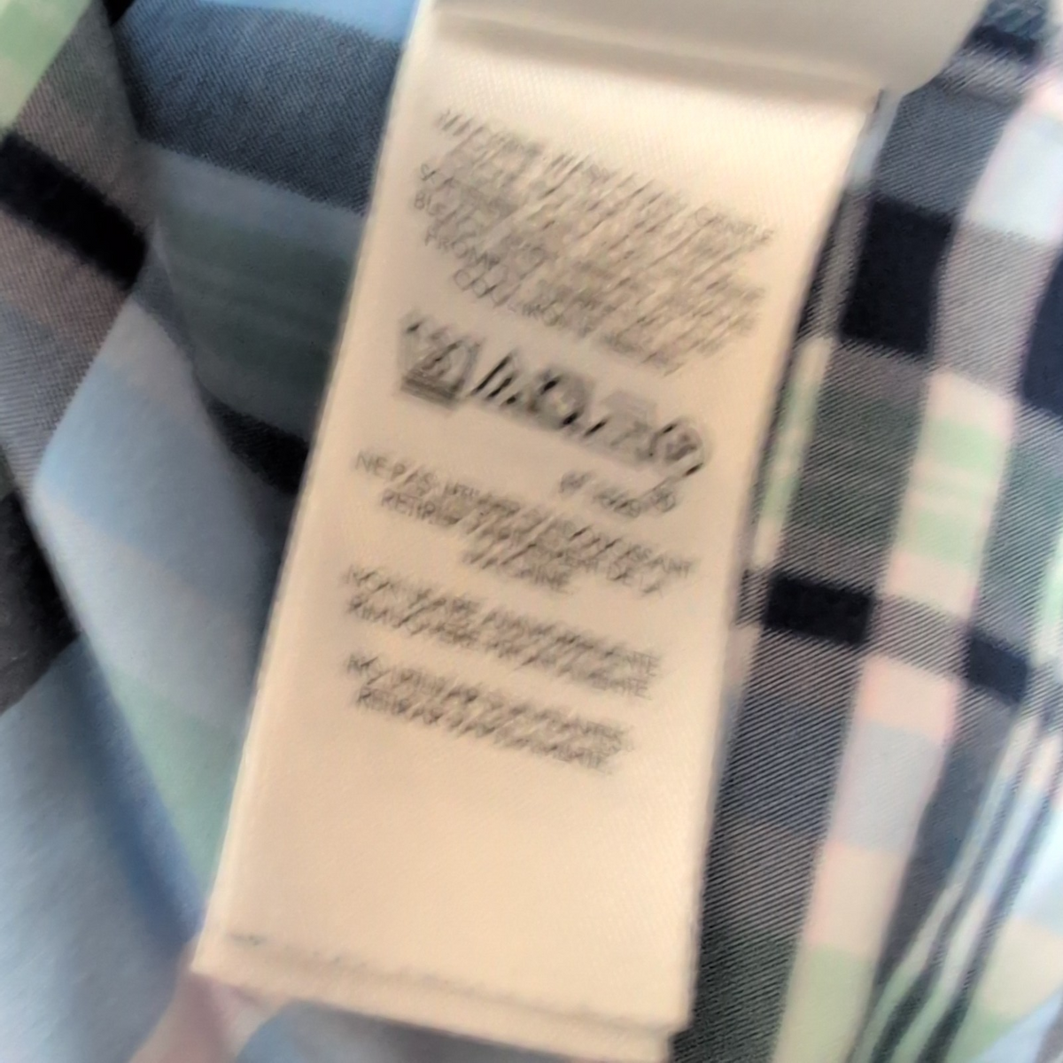 Chemise Ralph Lauren S Classic Fit Performance Bleue Carreaux Nylon Polyester