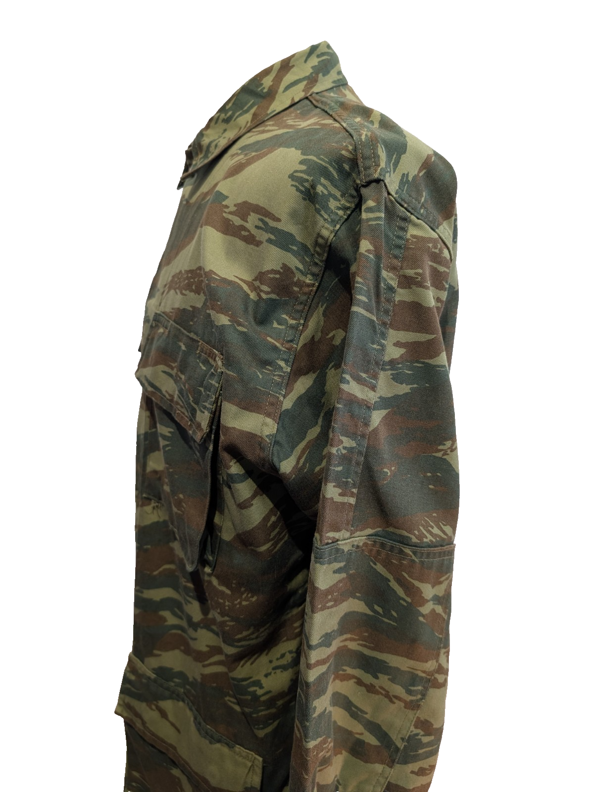 Veste militaire Vert Kaki Armée Grecque Camouflage Tiger Stripe Taille L
