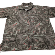 Chemise hawaïenne Bill Blass manches courtes voilier taille L #718 hawaienne
